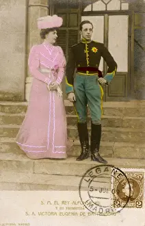 King Alfonso XIII of Spain and his fiancee, later consort