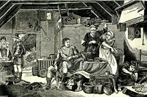 Cakes Prints: King Alfred prior to burning the cakes