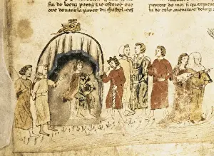 Nazionale Prints: King Arthur and his court. Ilustration of