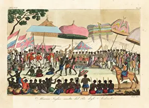 Mission Prints: The king of the Ashanti welcoming an English mission