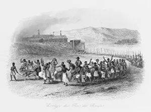 Nigeria Prints: King of Benin and his cortege, West Africa