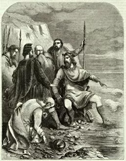 Apocryphal Gallery: King Canute gets his feet wet