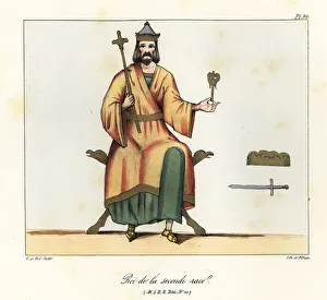 Bossange Prints: King of the Carolingian dynasty