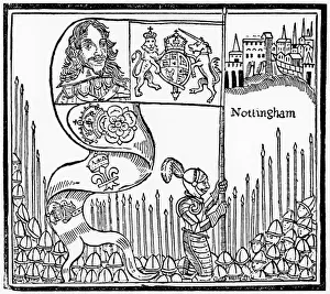 Beginning Prints: King Charles I raises his standard at Nottingham