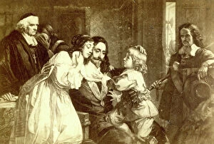 1640s Collection: King Charles I says farewell to his family
