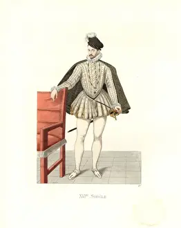 Plumed Prints: King Charles IX of France in short cape, plumed