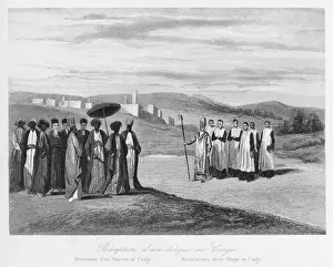 1520s Prints: King of the Congo, West Africa, with Portuguese bishop