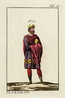 Robert Spallart Prints: King of the Danes with crown and sceptre