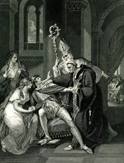 Archbishop Prints: King Eadwig and Queen Aelfgifu, marriage annulled by Dunstan