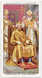 Blessing Prints: KING EDWARD I (1239 - 1307), on his coronation