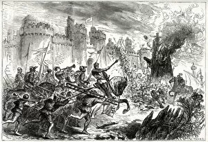 Crenellation Gallery: King Edward I in action during the Siege of Berwick, during the First War of Scottish