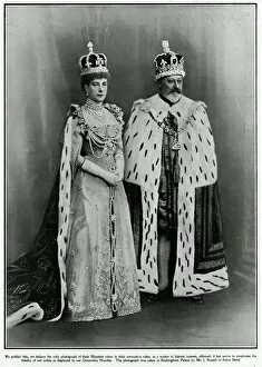 King Edward and Queen Alexandra in coronation robes