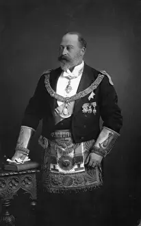 Garb Prints: King Edward VII dressed in Masonic Garb, c. 1895