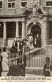 Crowds Prints: King Edward VII opening University College School, Hampstead