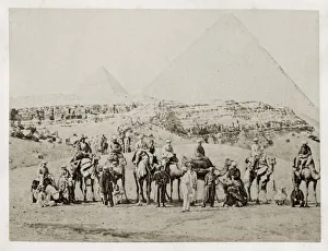 Tourist Prints: King Edward VII, on a visit to the Great Pyramid, Egypt