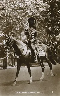 Eighth Prints: King Edward VIII on horseback - taking a salute