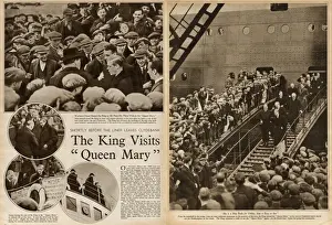 Shipyard Prints: King Edward VIII visits Queen Mary Ocean Liner