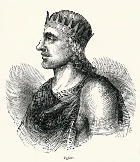 Saxons Prints: KING EGBERT (775 - 839), King of the West Saxons (Wessex) (reigned 802 - 839)
