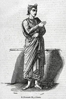 13th Century Prints: King Ferdinand III of Castile, called the Saint (1199-1201)