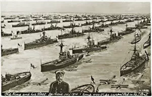 Images Dated 20th February 2017: The King and his fleet, Spithead, July 1914