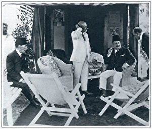 Images Dated 29th April 2019: King Fuad of Egypt at the Venice Lido, 1927