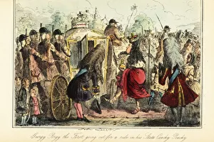 Rejected Prints: King George I of England boarding the royal coach