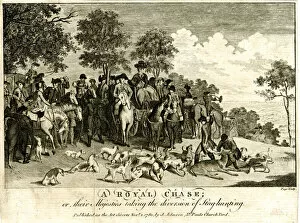 King George III and Queen Charlotte Stag Hunting