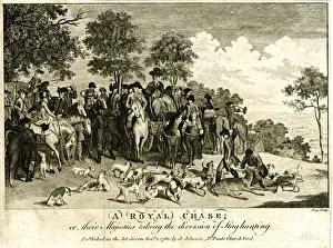 Images Dated 18th January 2019: King George III and Queen Charlotte Stag Hunting