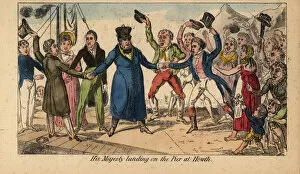 King George IV of England arriving in Ireland, 1821