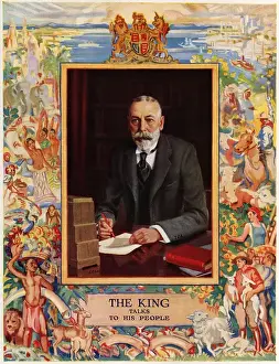 King George V broadcasting to the nation