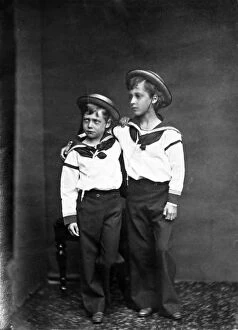 King George V and the Duke of Clarence, c.1869