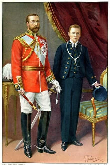 Pearse Collection: King George V and Edward, Prince of Wales