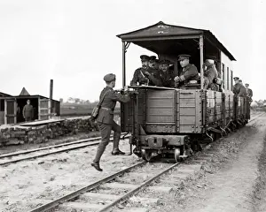 Trip Prints: King George V on a light railway, Western Front, WW1