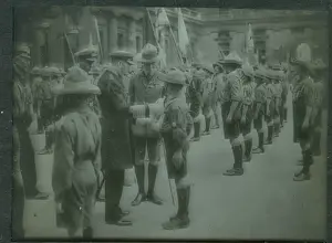 Court Yard Prints: King George V and Lord Baden Powell at an inspection