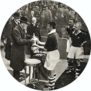 Presenting Prints: King George V presenting the A Cup to Cowan of Man City