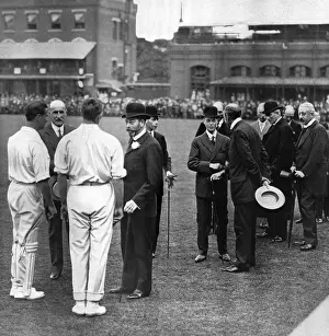 Hawke Prints: King George V & Prince of Wales at Lords cricket ground