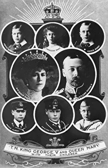 King George V, Queen Mary and their children