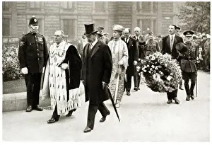 Cenotaph Prints: King George V and Queen Mary at Glasgow Cenotaph