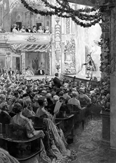 Lauder Prints: King George V and Queen Mary at the theatre
