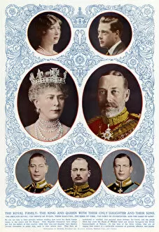 Adult Collection: King George V and Queen Mary with thier adult children