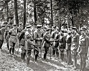 Plumer Prints: King George V with RAF pilots, Western Front, WW1