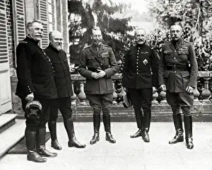 Somme Prints: King George V visiting Allied HQ, Western Front, WW1