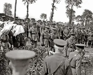 King George V visiting Western Front, France, WW1
