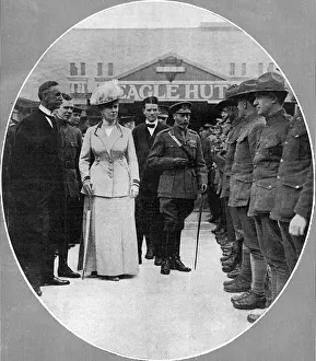 Aldwych Prints: King George V visits the Eagle Hut, WW1