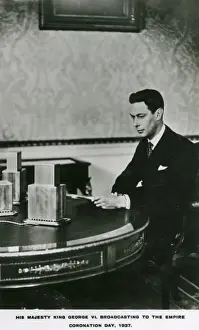 Addressing Prints: King George VI broadcasting to the Empire