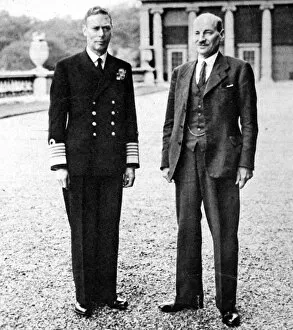 Images Dated 9th July 2004: King George VI and Clement Attlee, at Buckingham Palace, 194