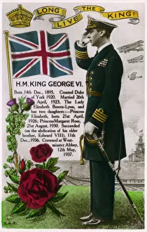 Images Dated 10th August 2016: King George VI - Coronation Souvenir Postcard