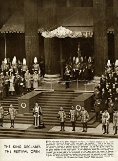 Images Dated 9th January 2012: King George VI declares Festival of Britain open