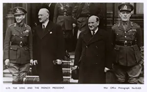 Commanders Prints: King George VI and French President Albert Francois Lebrun