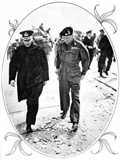 Images Dated 19th October 2004: King George VI and General Montgomery, Normandy; Second Worl